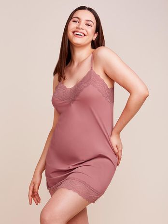 Camisola Alças Finas Em Renda E Microfibra Love Stories Rosa Collant