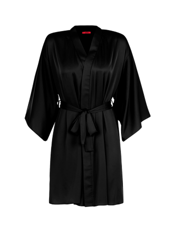 Robe Em Cetim Grace Preto