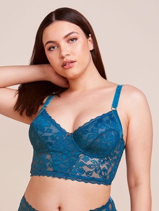 Sutiã Corselet Sem Bojo E Com Aro Em Renda E Veludo Verde Opera