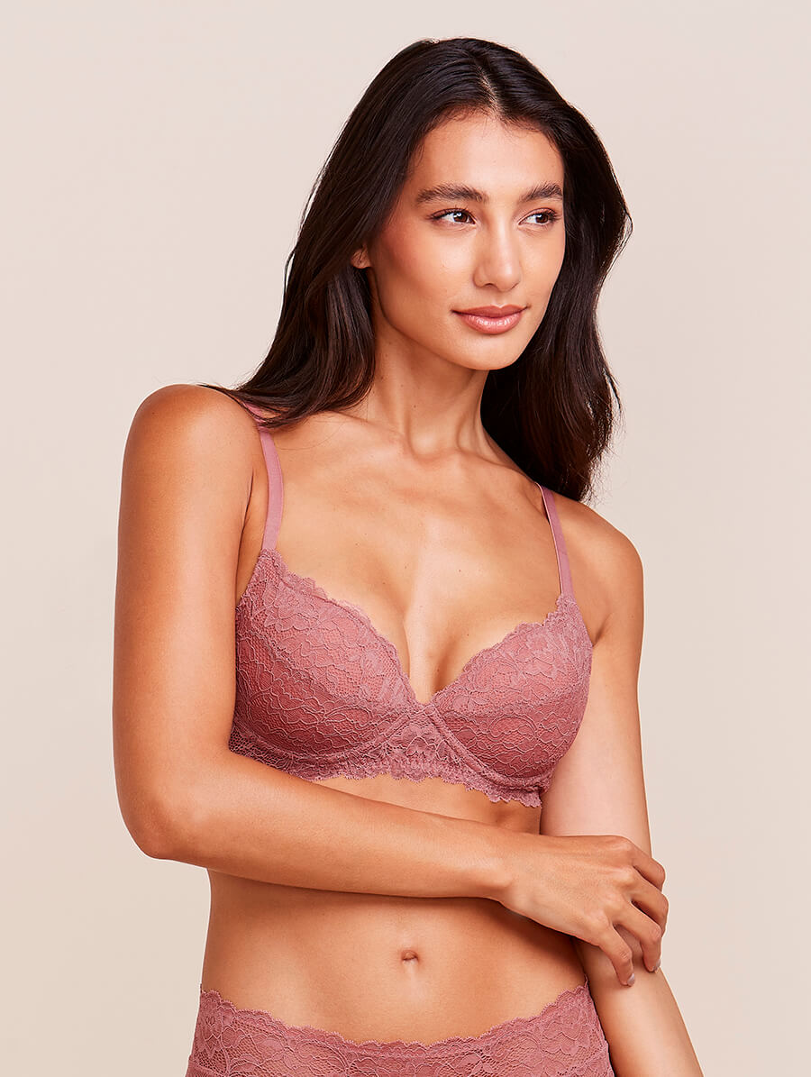 Sutiã Meia Taça Sem Bojo Com Aro Em Renda Na Sua Medida Taça Rosa Collant Hope Lingerie 3461