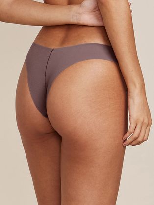 Calcinha Biquíni Em Microfibra Nude Marrom Avela