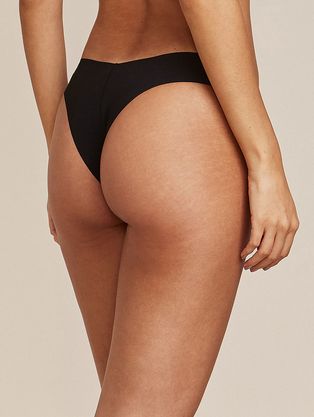 Calcinha Biquíni Em Microfibra Nude Preto