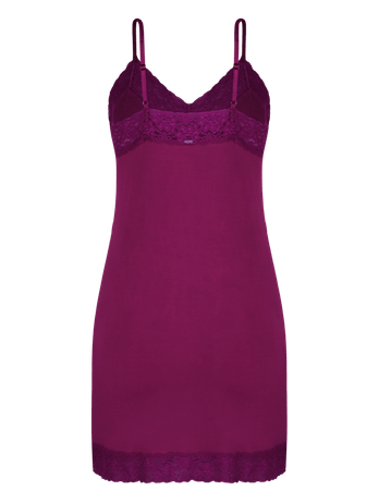 Camisola Alças Finas Em Viscose E Renda Happy Roxo Zen