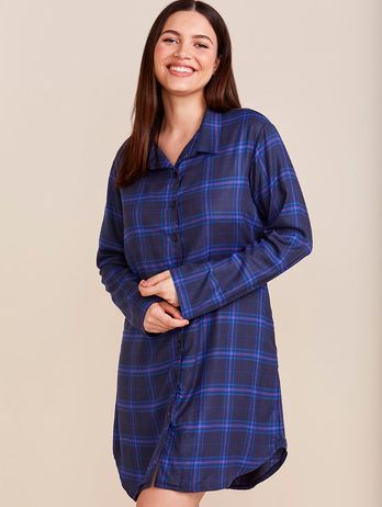 Camisão Em Viscose Estampada Xadrez Galles Estampa Galles