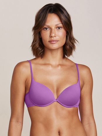 Sutiã Push Up Em Microfibra Roxo Zen