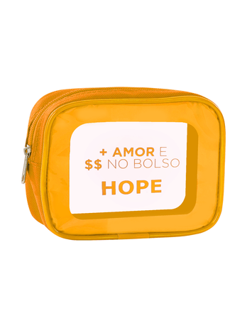 Necessaire Estruturada Pvc E Siliconado Amarelo