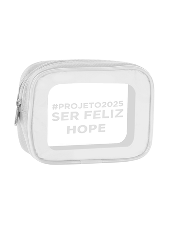 Necessaire Estruturada Pvc E Siliconado Branco