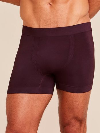 Cueca Boxer Sem Costura Em Microfibra Light Vinho Bordo