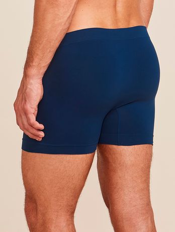 Cueca Boxer Sem Costura Em Microfibra Light Azul Cedro