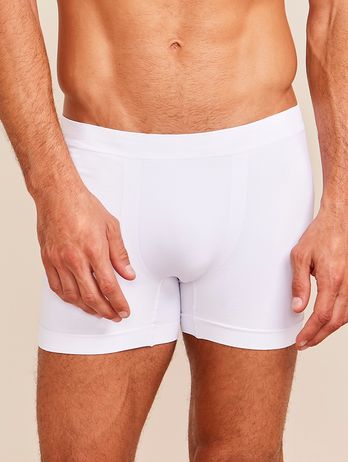 Cueca Boxer Sem Costura Em Microfibra Light Branco