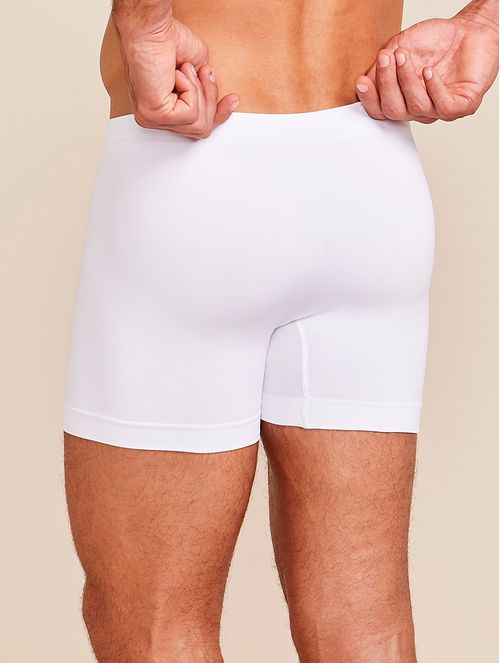 Cueca Boxer Sem Costura Em Microfibra Light Branco