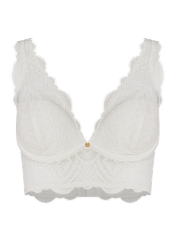 Sutiã Corselet Em Renda Off White