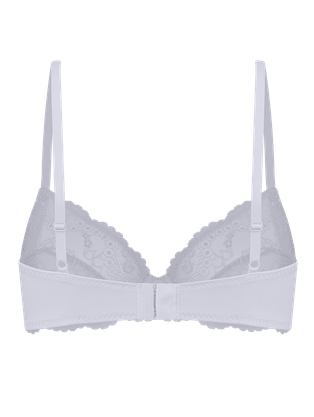 Sutiã Meia-taça Em Renda E Microfibra Branco