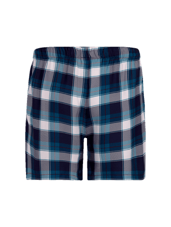 Short Masculino Em Viscose Estampa Xadrez Folk