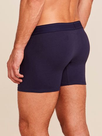 Cueca Boxer Em Algodão Azul Marinho Indigo