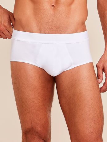 Cueca Slip Em Algodão Branco