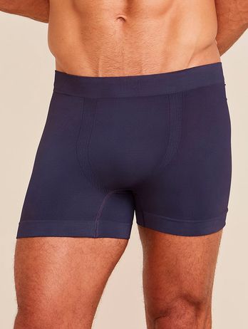 Cueca Boxer Em Microfibra Light Cinza Dark