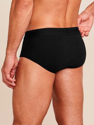 Cueca Slip Em Algodão Preto