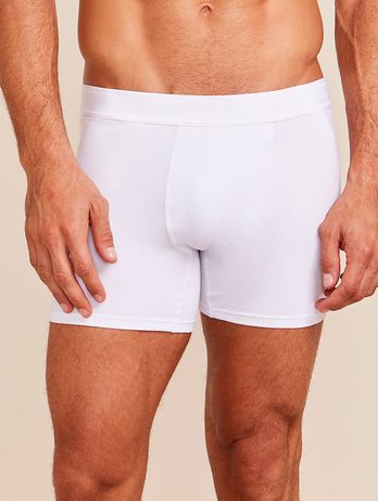 Cueca Boxer Em Algodão Branco