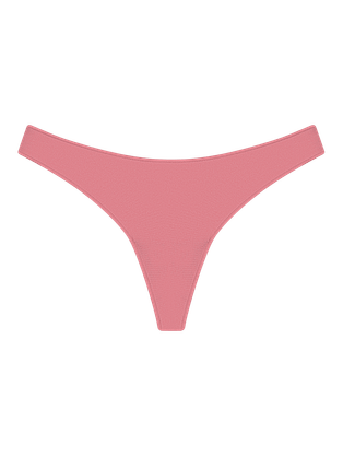 Calcinha Fio Dental Acabamento Invisível Em Microfibra Acetinada Rosa Collant
