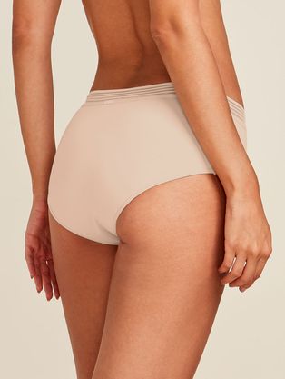 Calcinha Absorvente Cintura Alta  - Fluxo Noturno Flow Bege Ballet