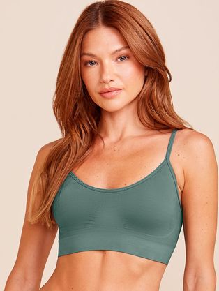 Sutiã Top Sem Bojo E Sem Aro Em Microfibra Light Verde Botanico