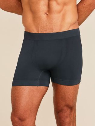 Cueca Boxer Em Microfibra Light Cinza Dark