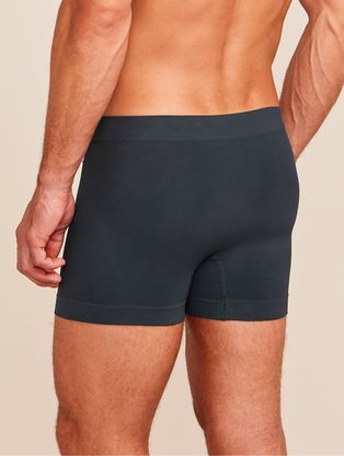 Cueca Boxer Sem Costura Em Microfibra Light Cinza Dark