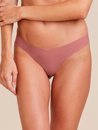 Calcinha Fio Dental Em Microfibra Nude Rosa Collant