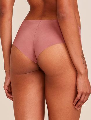 Calcinha Tanga Brasileira Em Microfibra Nude Rosa Collant