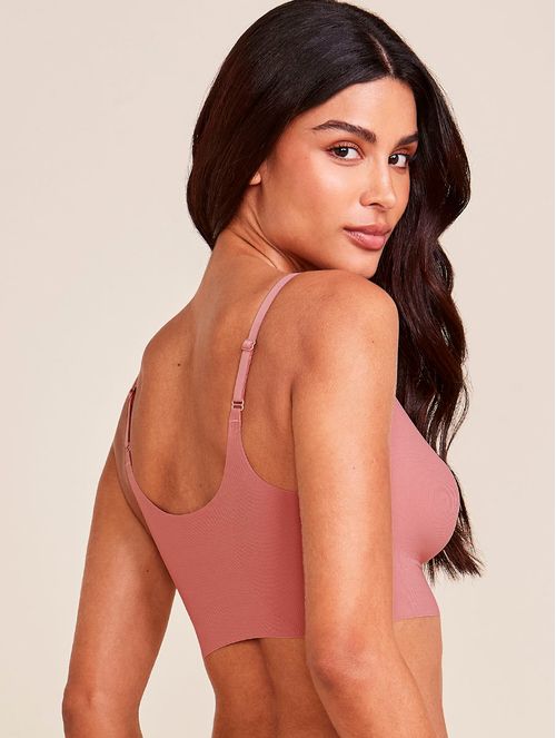 Sutiã Top Com Bojo Removível Naked Rosa Collant
