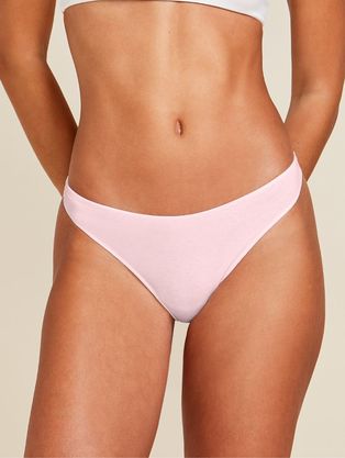 Calcinha Fio Dental Em Algodão Rosa Claro
