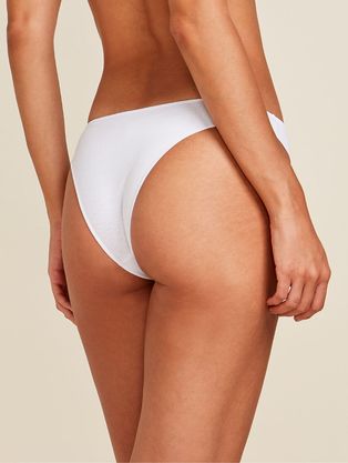 Calcinha Biquíni Em Algodão Branco