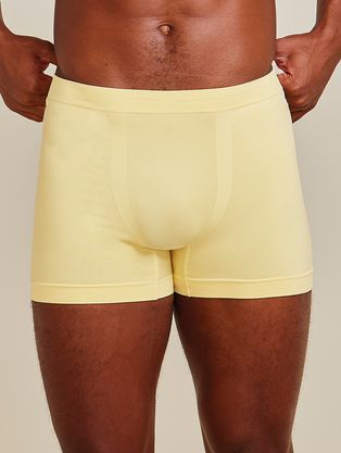 Cueca Boxer Sem Costura Em Microfibra Light Amarelo Aurum