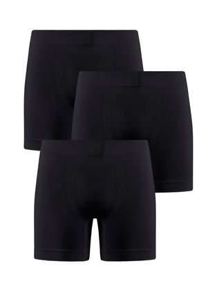 Kit Com 3 Cuecas Boxer Sem Costura Light Preto