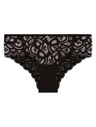 Calcinha Tanga Brasileira Em Renda Preto