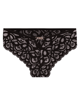 Calcinha Tanga Brasileira Em Renda Preto