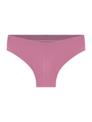 Calcinha Laterais Largas Em Tule Listrado E Microfibra Rosa Natural