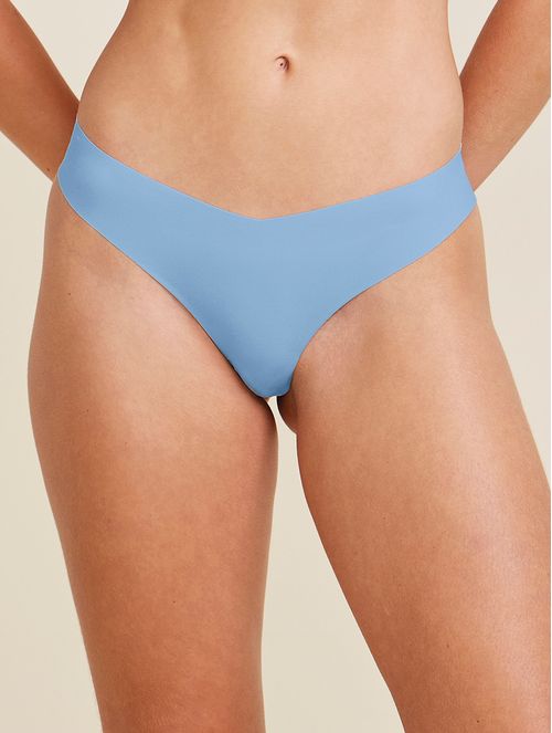 Calcinha Biquíni Em Microfibra Nude Azul Tule