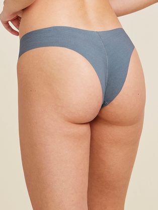 Calcinha Biquíni Em Microfibra Nude Azul Grafite