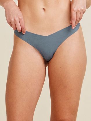 Calcinha Fio Dental Em Microfibra Nude Azul Grafite