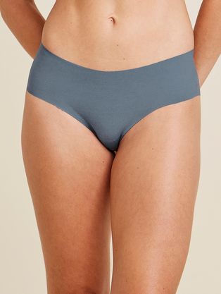 Calcinha Tanga Brasileira Em Microfibra Nude Azul Grafite