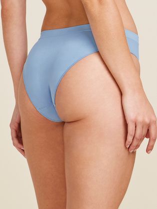 Calcinha Laterais Largas Em Microfibra Light Azul Tule