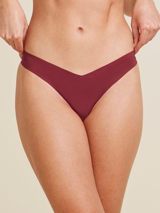 Calcinha Fio Dental Em Microfibra Nude Vermelho Jaspe