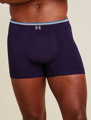 Cueca Boxer Casual Em Microfibra Light Azul Marinho Indigo