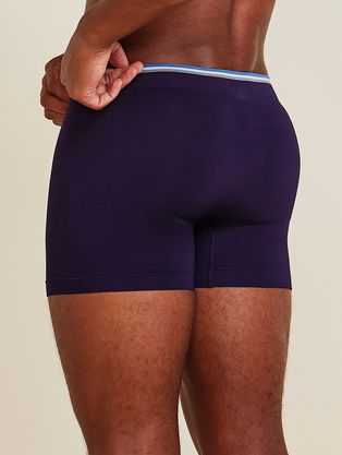 Cueca Boxer Casual Em Microfibra Light Azul Marinho Indigo