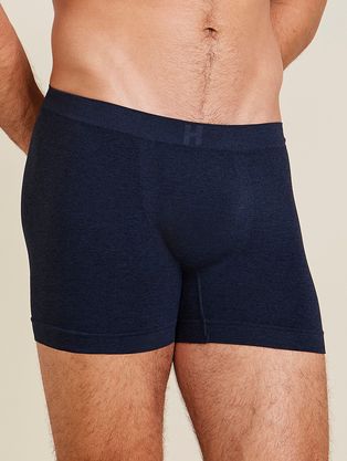 Cueca Boxer Mescla Em Microfibra Blend Azul Marinho Mescla