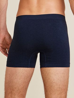 Cueca Boxer Mescla Em Microfibra Blend Azul Marinho Mescla