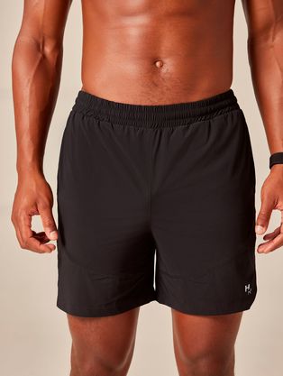 Shorts Masculino Médio Recortes Preto