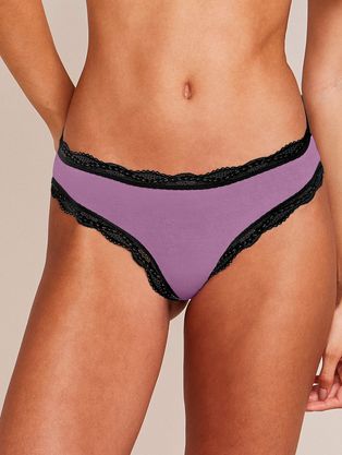 Calcinha Fio Dental Em Microfibra E Renda Serena